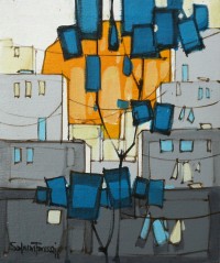 Salman Farooqi, 10 x 12 Inch, Acrylic on Canvas, Cityscape Painting-AC-SF-170